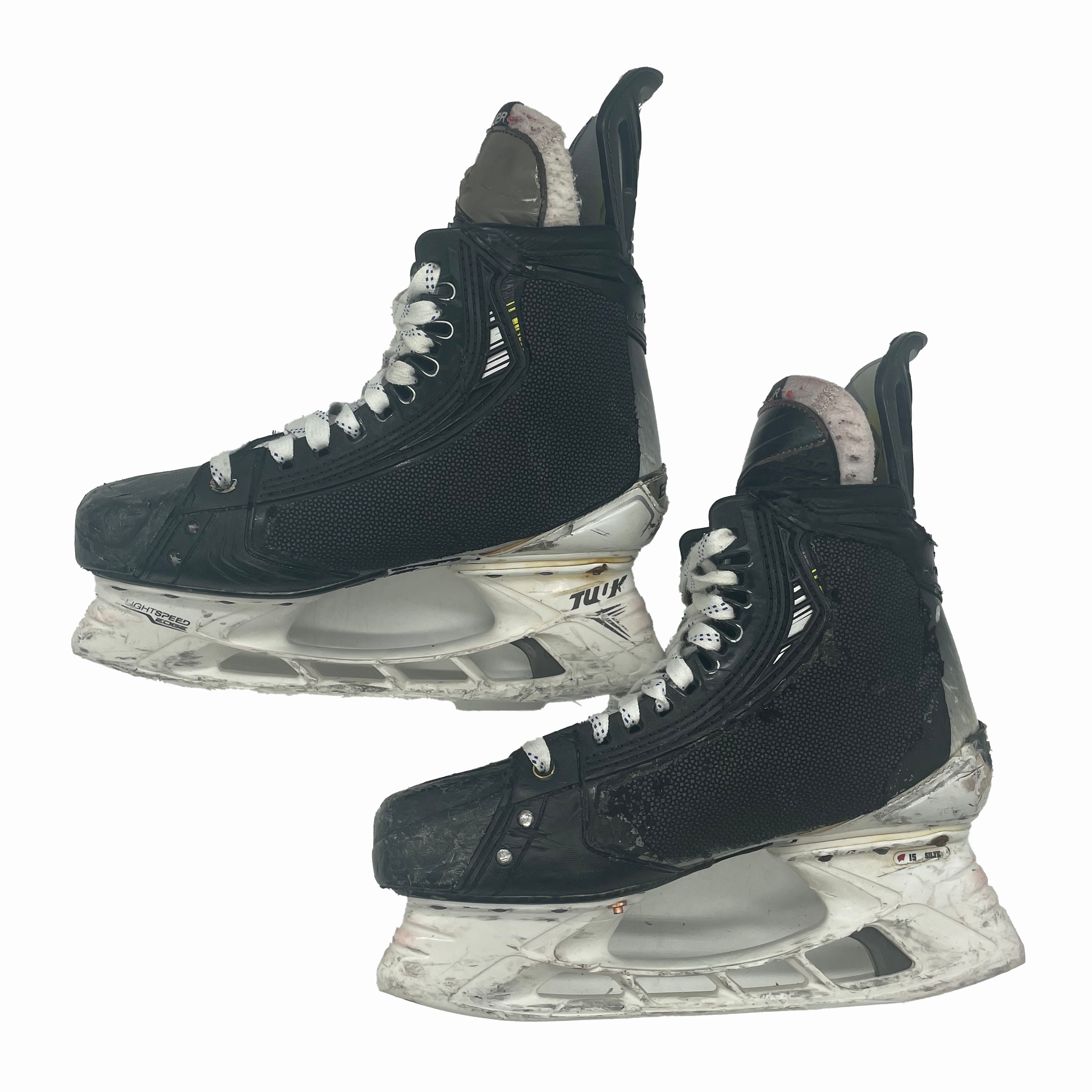Bauer Vapor Hyperlite 2 – Patins de hockey Pro Stock d'occasion avec bloqueurs de tir – Taille 7E